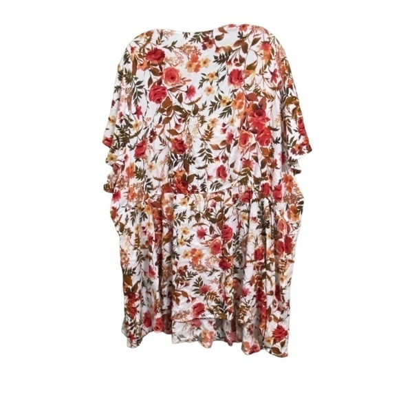 Torrid 6x Babydoll Crinkle Gauze Crochet Inset Lace-Up Top - Picture 5 of 7